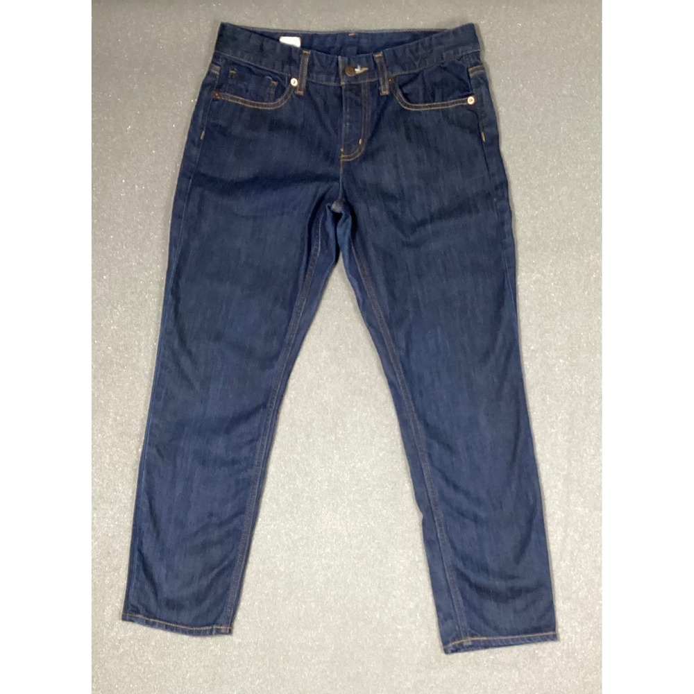 Lands End Women's Canvas Jeans Sz 29 Mid Rise(measures 32 x 26) Slim Leg